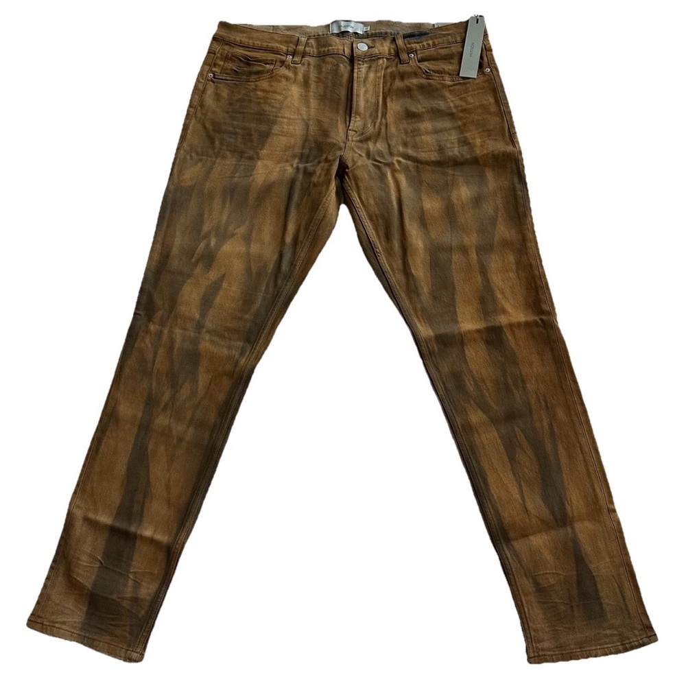 Hudson Zack Brushstroke Jeans Orange Black Skinny Men’s Sz 40 X 32 Streetwear